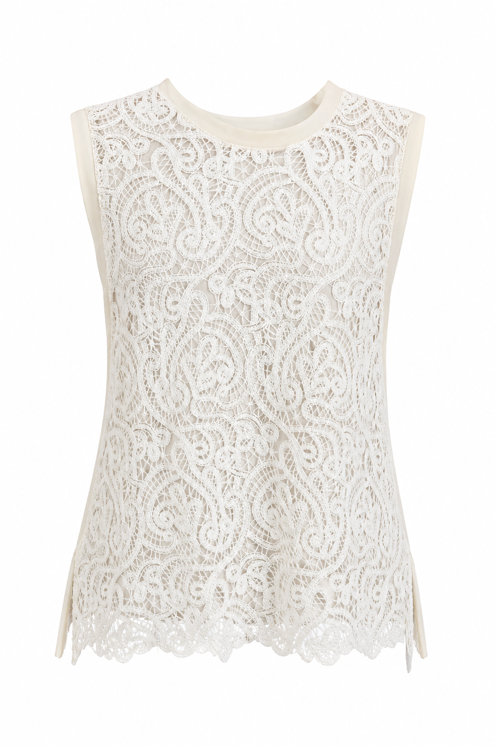 Midnight Filigree Whisper Top - Apricot
