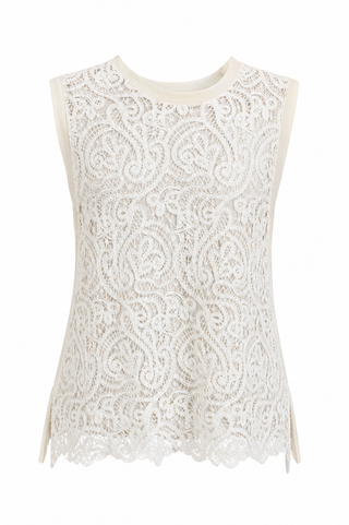 Midnight Filigree Whisper Top - Apricot
