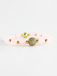 CZ Beaded Stretch Bracelet - Pink-230 Jewelry-NYC-Coastal Bloom Boutique, find the trendiest versions of the popular styles and looks Located in Indialantic, FL