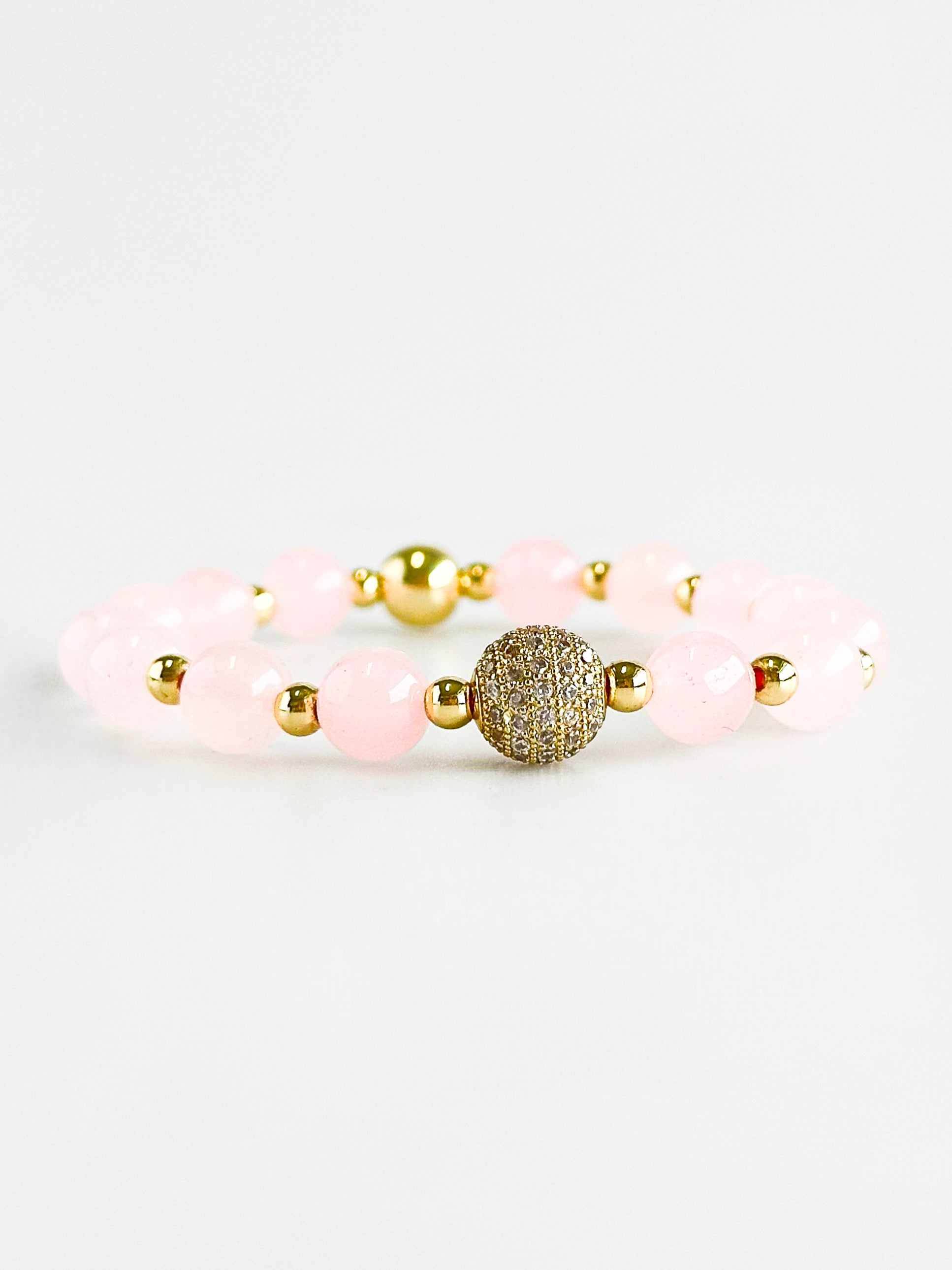 CZ Beaded Stretch Bracelet - Pink-230 Jewelry-NYC-Coastal Bloom Boutique, find the trendiest versions of the popular styles and looks Located in Indialantic, FL
