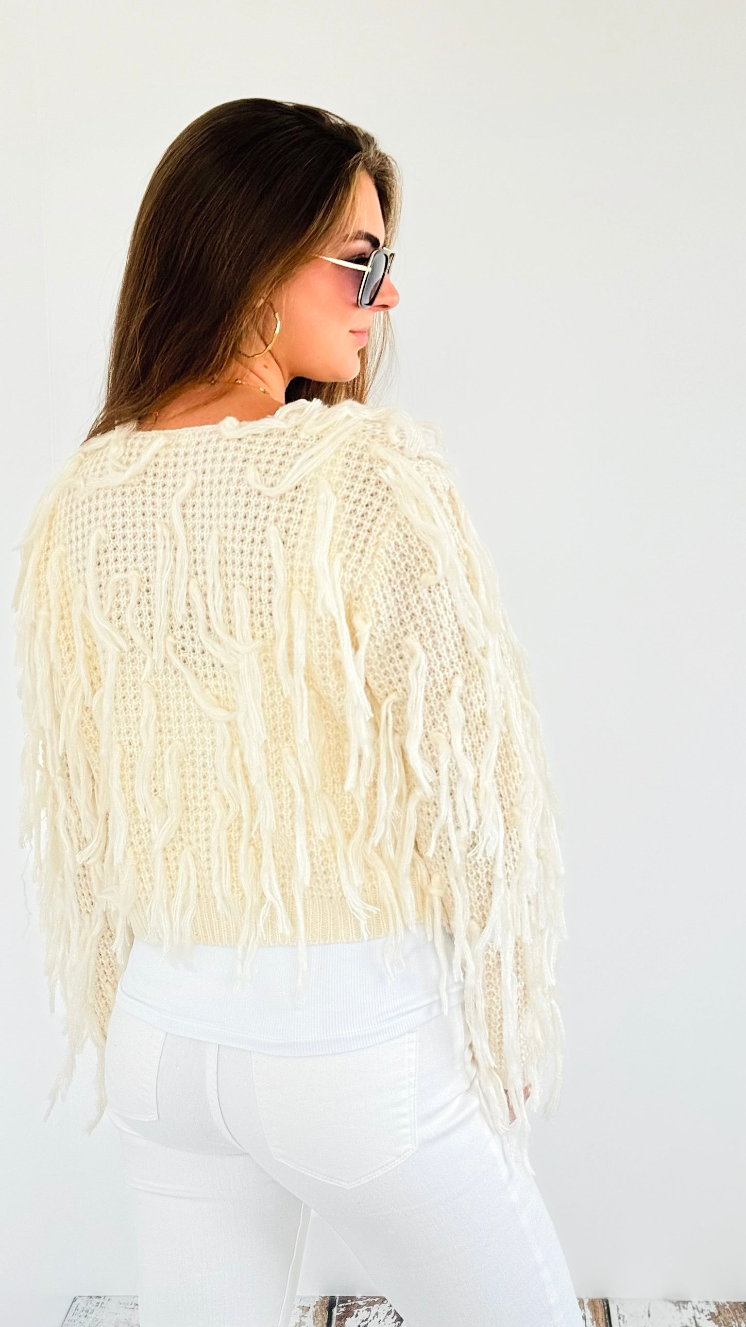 Tassel Fringe Sweater-140 Sweaters-Rousseau-Coastal Bloom Boutique, find the trendiest versions of the popular styles and looks Located in Indialantic, FL