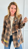 Palm Angels Plaid Italian Jacket-160 Jackets-TATTOO Z-Coastal Bloom Boutique, find the trendiest versions of the popular styles and looks Located in Indialantic, FL