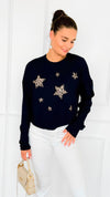 Star Wild Long Sleeve Top- Navy-110 Long Sleeve Tops-V SKY-Coastal Bloom Boutique, find the trendiest versions of the popular styles and looks Located in Indialantic, FL