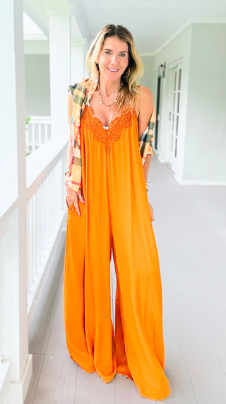 Coastal Daydream Italian Jumpsuit - Golden Mustard