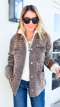 Wild Instinct Corduroy Collar Utility Jacket-160 Jackets-she + sky-Coastal Bloom Boutique, find the trendiest versions of the popular styles and looks Located in Indialantic, FL