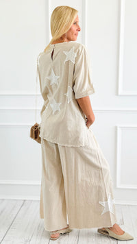 Starlit Comfort Relaxed Set-210 Loungewear/Sets-Blue Velvet-Coastal Bloom Boutique, find the trendiest versions of the popular styles and looks Located in Indialantic, FL