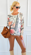 London Rose Italian Boatneck Sweater-140 Sweaters-SORPRESA-Coastal Bloom Boutique, find the trendiest versions of the popular styles and looks Located in Indialantic, FL