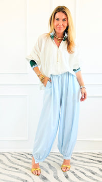 Soft Motion Italian Pants- Sky Blue