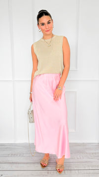Isabella Italian Skirt- Light Pink-170 Bottoms-SEE YOU IN ROME-Coastal Bloom Boutique, find the trendiest versions of the popular styles and looks Located in Indialantic, FL