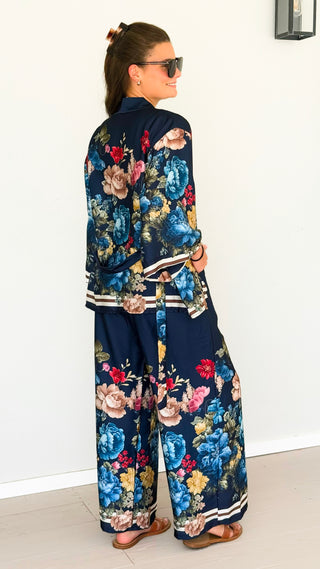 Peony Paradise Italian Set- Navy