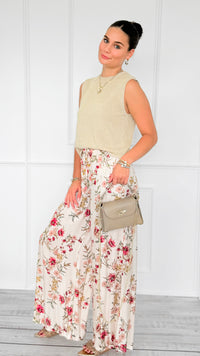 Petals Relaxed Italian Pant-100 Pants-BETTER GO-Coastal Bloom Boutique, find the trendiest versions of the popular styles and looks Located in Indialantic, FL