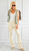 Pinched Stretch Cargo Pants-170 Bottoms-SMOKE RISE RED-Coastal Bloom Boutique, find the trendiest versions of the popular styles and looks Located in Indialantic, FL