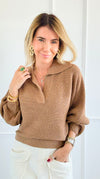 Cloud Nine Knit Sweater - Taupe-140 Sweaters-Promesa-Coastal Bloom Boutique, find the trendiest versions of the popular styles and looks Located in Indialantic, FL