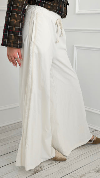 Autumn Ease Corduroy Italian Pant- Ivory