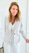 Veronica Cloud Hoodie Blazer-Sand-160 Jackets-Six/ Fifty-Coastal Bloom Boutique, find the trendiest versions of the popular styles and looks Located in Indialantic, FL