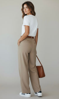 Soft Horizon Pleated Trousers-170 Bottoms/Shorts-Rousseau-Coastal Bloom Boutique, find the trendiest versions of the popular styles and looks Located in Indialantic, FL
