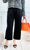 Luxe Ease Modal Crop Pant - Black-100 Pants-spin usa-Coastal Bloom Boutique, find the trendiest versions of the popular styles and looks Located in Indialantic, FL