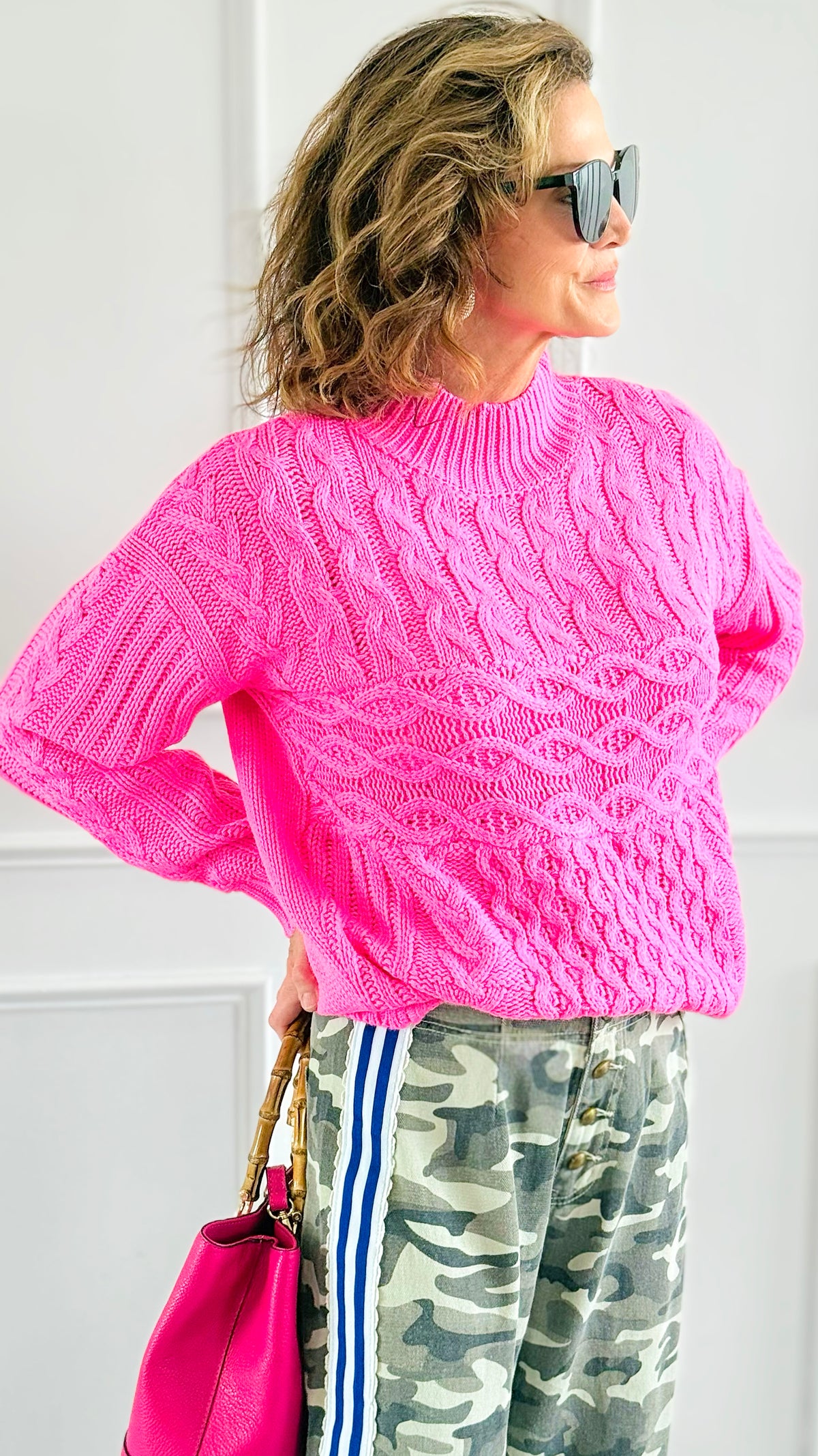 Playful Texture Knit Sweater-140 Sweaters-ROUSSEAU-Coastal Bloom Boutique, find the trendiest versions of the popular styles and looks Located in Indialantic, FL