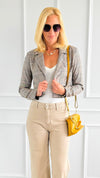 Plaid Cropped Blazer-160 Jackets-IRIS-Coastal Bloom Boutique, find the trendiest versions of the popular styles and looks Located in Indialantic, FL