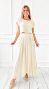 Driftwood Breeze Pleated Skirt-170 Bottoms-Blu Pepper-Coastal Bloom Boutique, find the trendiest versions of the popular styles and looks Located in Indialantic, FL