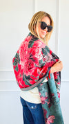 Imperial Peony Blanket Scarf-260 Other Accessories-Original USA-Coastal Bloom Boutique, find the trendiest versions of the popular styles and looks Located in Indialantic, FL