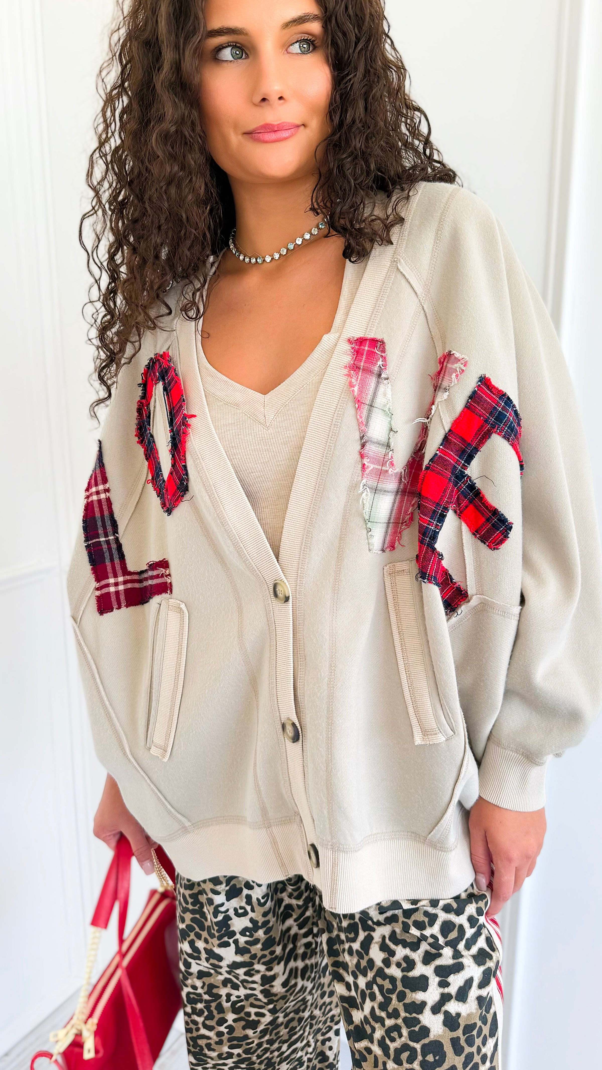 Patch & Cozy Knit Cardigan-150 Cardigan Layers-Blue Velvet-Coastal Bloom Boutique, find the trendiest versions of the popular styles and looks Located in Indialantic, FL