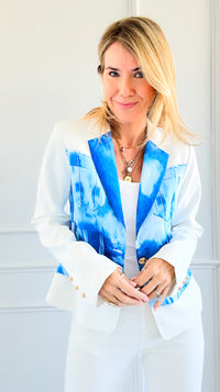 Coastal Canvas Statement Blazer-160 Jackets-JJ'S FAIRYLAND-Coastal Bloom Boutique, find the trendiest versions of the popular styles and looks Located in Indialantic, FL