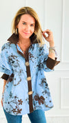 Sunlit Petals Italian Blouse-110 Long Sleeve Tops-TATTOO Z-Coastal Bloom Boutique, find the trendiest versions of the popular styles and looks Located in Indialantic, FL