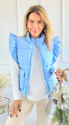 Ruffle Up Puffer Vest-150 Cardigans/Layers-Jodifl-Coastal Bloom Boutique, find the trendiest versions of the popular styles and looks Located in Indialantic, FL