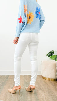 High Rise Skinny Jeans-White-190 Denim-Vibrant M.i.U-Coastal Bloom Boutique, find the trendiest versions of the popular styles and looks Located in Indialantic, FL