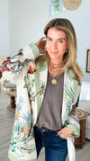 Tropic Jungle Italian Blazer-160 Jackets-Italianissimo-Coastal Bloom Boutique, find the trendiest versions of the popular styles and looks Located in Indialantic, FL