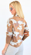 Camouflage Turtle Neck Sweater-130 Long Sleeve Tops-mystree-Coastal Bloom Boutique, find the trendiest versions of the popular styles and looks Located in Indialantic, FL