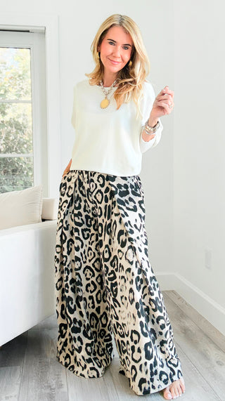 Leopard Print Italian Trousers Pant