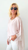 Flowy Wings Italian Top - Blush-130 Long Sleeve Tops-Yolly-Coastal Bloom Boutique, find the trendiest versions of the popular styles and looks Located in Indialantic, FL