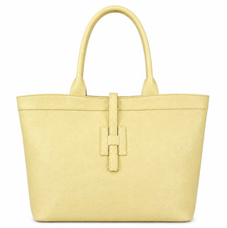 Signature Italian Leather Tote - Butter Yellow