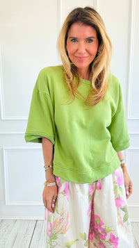 Coastal Light Italian Top- Green