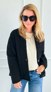 Quilted Ease Button Jacket-160 Jackets-Tempo-Coastal Bloom Boutique, find the trendiest versions of the popular styles and looks Located in Indialantic, FL