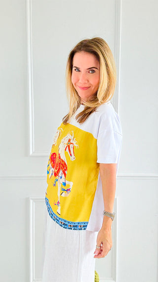 Golden Gallop Italian Top-110 short Sleeve Top-IT UNIQ-Coastal Bloom Boutique, find the trendiest versions of the popular styles and looks Located in Indialantic, FL