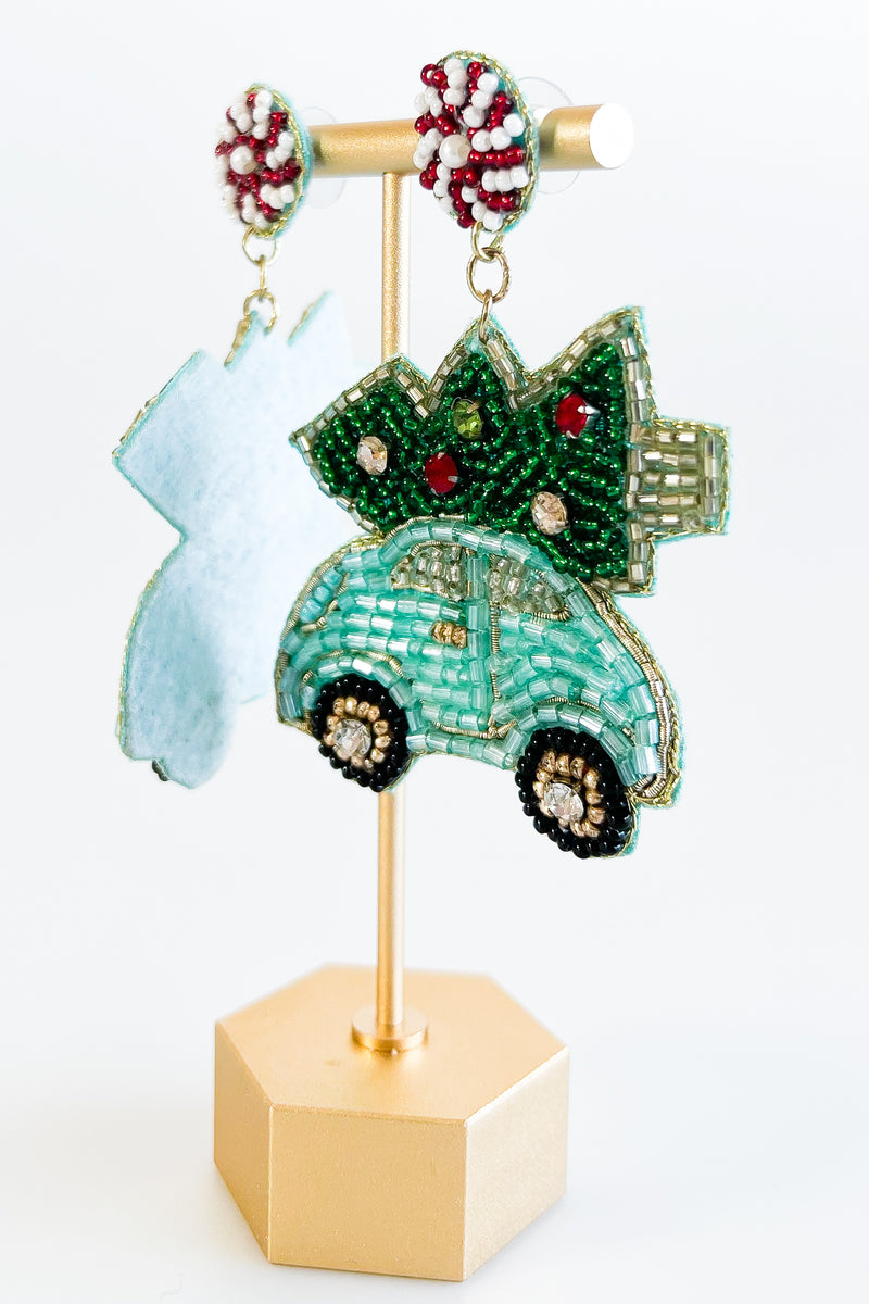 Christmas Tree & Truck Earrings -Turquoise-230 Jewelry-Golden Stella-Coastal Bloom Boutique, find the trendiest versions of the popular styles and looks Located in Indialantic, FL