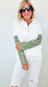 Sierra Quilted Half-Zip Pullover-110 Short Sleeve Tops-THML-Coastal Bloom Boutique, find the trendiest versions of the popular styles and looks Located in Indialantic, FL