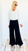 Pleated Wide Leg Pants - Navy-170 Bottoms-See and Be Seen-Coastal Bloom Boutique, find the trendiest versions of the popular styles and looks Located in Indialantic, FL