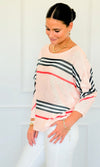 Iconic Striped Italian St Tropez Knit-140 Sweaters-SORPRESA-Coastal Bloom Boutique, find the trendiest versions of the popular styles and looks Located in Indialantic, FL