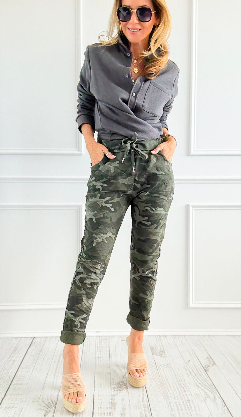 Urban Camo Italian Jogger- Olive