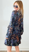 Magical Jungle Pleated Dress-130 Long Sleeve Tops-Beulah Style-Coastal Bloom Boutique, find the trendiest versions of the popular styles and looks Located in Indialantic, FL