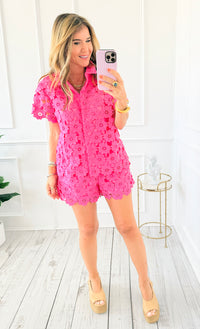 Floral Lace Set - Bubble Pink