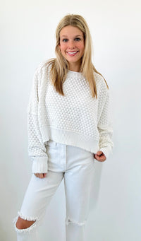 Sunset Fields Off-Shoulder Knit-140 Sweaters-Mello-Coastal Bloom Boutique, find the trendiest versions of the popular styles and looks Located in Indialantic, FL