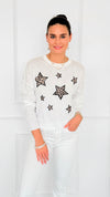 Star Wild Long Sleeve Top- White-110 Long Sleeve Tops-V SKY-Coastal Bloom Boutique, find the trendiest versions of the popular styles and looks Located in Indialantic, FL