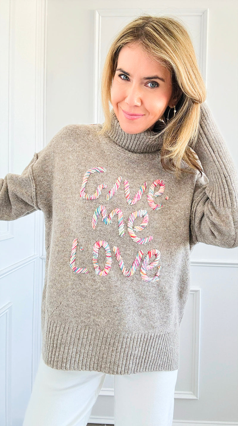 Give me Love Ribbed Sweater-140 Sweaters-listicle-Coastal Bloom Boutique, find the trendiest versions of the popular styles and looks Located in Indialantic, FL