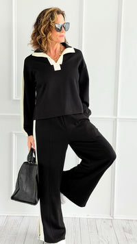 Street Luxe Drawstring Pant Set-210 Loungewear/Sets-ENTRO-Coastal Bloom Boutique, find the trendiest versions of the popular styles and looks Located in Indialantic, FL