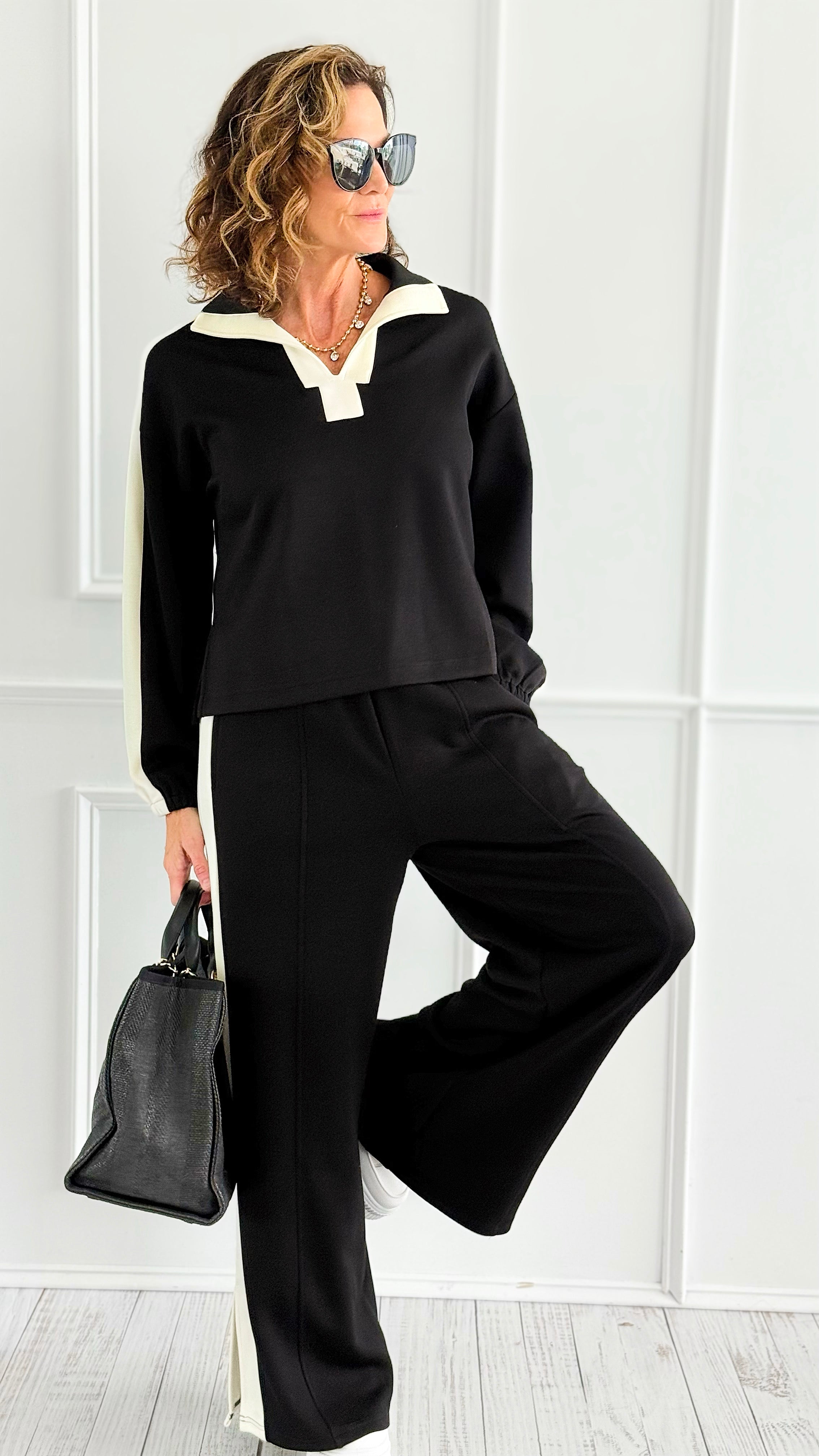 Street Luxe Drawstring Pant Set-210 Loungewear/Sets-ENTRO-Coastal Bloom Boutique, find the trendiest versions of the popular styles and looks Located in Indialantic, FL